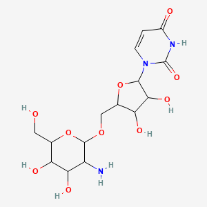 molecular formula C15H23N3O10 B12063563 5'-O-(2-Amino-2-deoxy-beta-D-glucopyranosyl)-uridine 