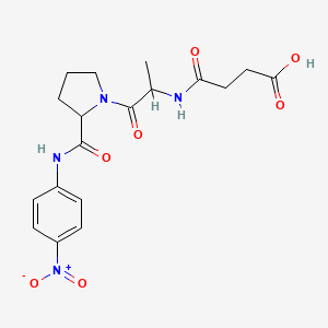 4-[[1-[2-[(4-Nitrophenyl)carbamoyl]pyrrolidin-1-yl]-1-oxopropan-2-yl]amino]-4-oxobutanoic acid