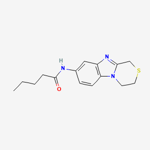 molecular formula C15H19N3OS B1206370 N-(3,4-二氢-1H-[1,4]噻嗪并[4,3-a]苯并咪唑-8-基)戊酰胺 