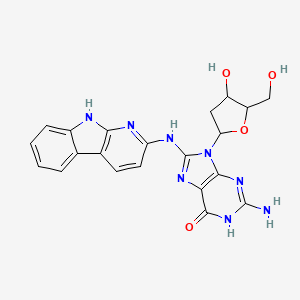 molecular formula C21H20N8O4 B12063704 dG-C8-AaC 