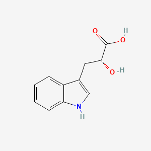 molecular formula C11H11NO3 B1206371 (2R)-2-hydroxy-3-(1H-indol-3-yl)propanoic acid 