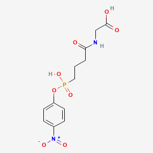 molecular formula C12H15N2O8P B1206373 对硝基苯基膦酰丁酰甘氨酸 