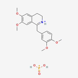 1-(3,4-Dimethoxybenzyl)-3,4-dihydro-6,7-dimethoxyisoquinolinium dihydrogen phosphonate