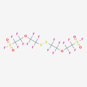 molecular formula C8F18O6S4 B12063823 Bis(5-fluorsulfonylperfluoro-3-oxapentyl) disulfide 