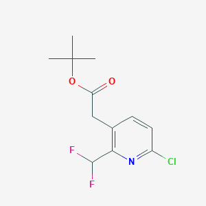 tert-Butyl 2-[6-chloro-2-(difluoromethyl)-3-pyridyl]acetate