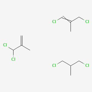 molecular formula C12H20Cl6 B1206389 1,3-Dichloro-2-methylpropane;1,3-dichloro-2-methylprop-1-ene;3,3-dichloro-2-methylprop-1-ene 