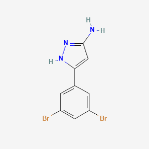 3-(3,5-Dibromophenyl)-1H-pyrazol-5-amine