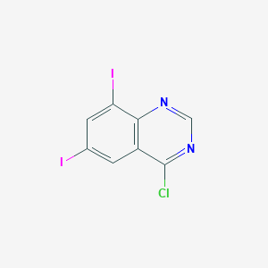 molecular formula C8H3ClI2N2 B12063900 4-Chloro-6,8-diiodoquinazoline CAS No. 98436-53-4