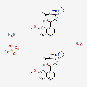 molecular formula C40H54N4O10S B1206392 硫酸奎宁水合物 