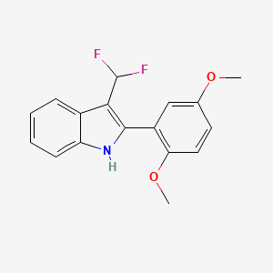 molecular formula C17H15F2NO2 B12063977 3-(Difluoromethyl)-2-(2,5-dimethoxyphenyl)-1H-indole 