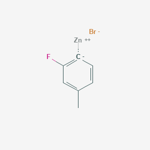 molecular formula C7H6BrFZn B12064014 2-Fluoro-4-methylphenylzincbromide 