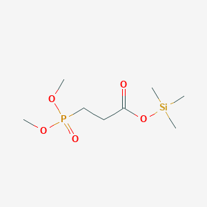 molecular formula C8H19O5PSi B12064028 Acetic acid,2-(dimethoxyphosphinyl)-, trimethylsilyl ester 