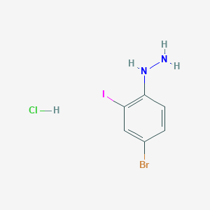 molecular formula C6H7BrClIN2 B12064067 (4-Bromo-2-iodophenyl)hydrazine hydrochloride 