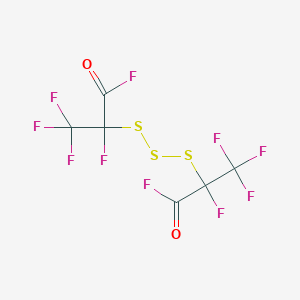 molecular formula C6F10O2S3 B12064072 Bis[1,2,2,2-tetrafluoro-1-(fluorocarbonyl)ethyl] trisulfide 