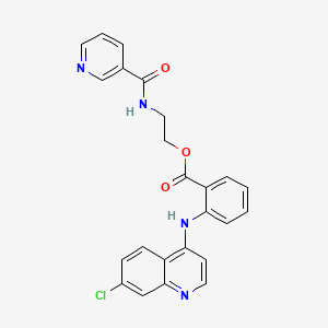 molecular formula C24H19ClN4O3 B1206408 Nicafenine CAS No. 64039-88-9