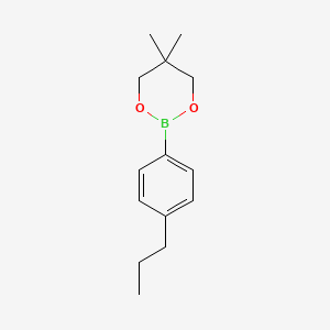 molecular formula C14H21BO2 B12064098 5,5-Dimethyl-2-(4-propylphenyl)-1,3,2-dioxaborinane 