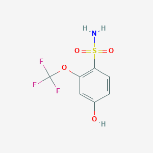 molecular formula C7H6F3NO4S B12064144 4-Hydroxy-2-(trifluoromethoxy)benzenesulfonamide 