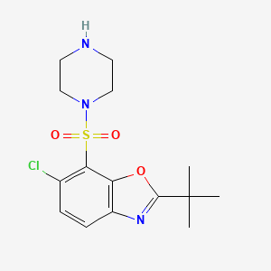 N-[(2-tert-Butyl-6-chlorobenzoxazol-7-yl)sulfonyl]piperazine