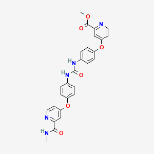 molecular formula C27H23N5O6 B12064159 Des-(4-chloro-3-trifluoromethyl)-4-(methyl-4-hydroxypicolinate) Sorafenib CAS No. 2204442-52-2