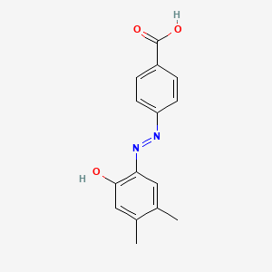 molecular formula C15H14N2O3 B1206417 Benzoic acid, 4-[(2-hydroxy-4,5-dimethylphenyl)azo]- CAS No. 3810-51-3