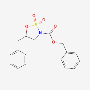 molecular formula C17H17NO5S B12064170 3-Cbz-5-benzyl-1,2,3-oxathiazolidine 2,2-dioxide 