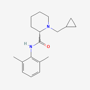 2-Piperidinecarboxamide, 1-(cyclopropylmethyl)-N-(2,6-dimethylphenyl)-, (2S)-