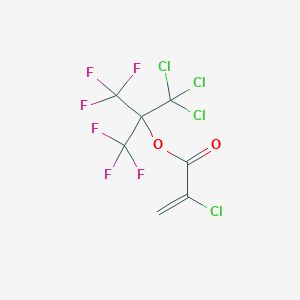 molecular formula C7H2Cl4F6O2 B12064189 2-Propenoic acid, 2-chloro-, 2,2,2-trichloro-1,1-bis(trifluoromethyl)ethyl ester CAS No. 2043217-94-1