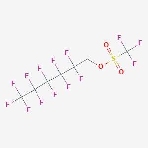 molecular formula C7H2F14O3S B12064265 2,2,3,3,4,4,5,5,6,6,6-Undecafluorohexyl trifluoromethanesulfonate CAS No. 168632-11-9