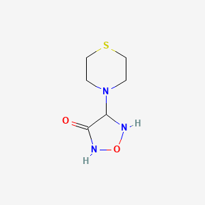 molecular formula C6H11N3O2S B12064273 4-Thiomorpholin-4-yl-1,2,5-oxadiazolidin-3-one 