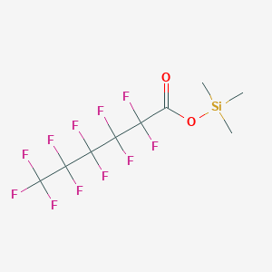 molecular formula C9H9F11O2Si B12064280 Trimethylsilyl perfluorohexanoate 