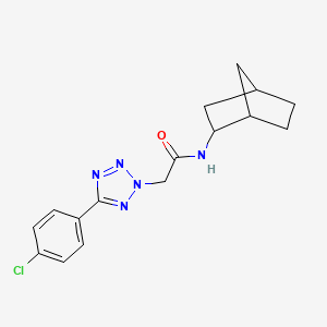 molecular formula C16H18ClN5O B1206429 N-(3-双环[2.2.1]庚基)-2-[5-(4-氯苯基)-2-四唑基]乙酰胺 