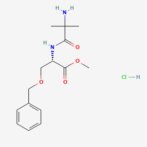 molecular formula C15H23ClN2O4 B12064303 (S)-2-(2-Amino-2-methyl-propionylamino)-3-benzyloxy-propionic acid methyl ester hydrochloride 