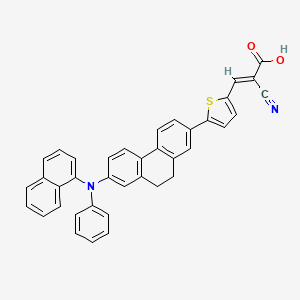 2-Cyano-3-(5-(7-(naphthalen-1-yl(phenyl)amino)-9,10-dihydrophenanthren-2-yl)thiophen-2-yl)acrylic acid