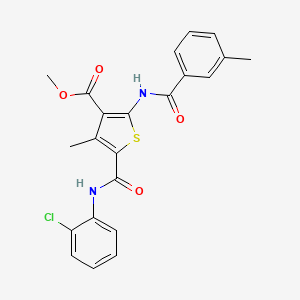 Methyl 5-((2-chlorophenyl)carbamoyl)-4-methyl-2-(3-methylbenzamido)thiophene-3-carboxylate