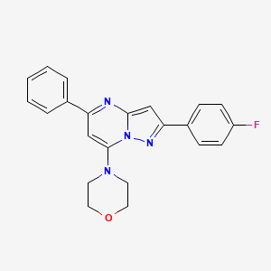 molecular formula C22H19FN4O B1206433 4-[2-(4-氟苯基)-5-苯基-7-吡唑并[1,5-a]嘧啶基]吗啉 