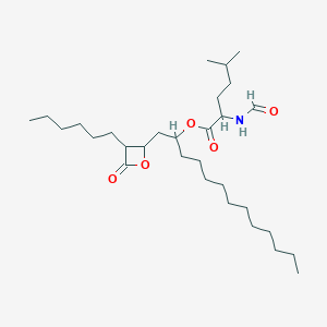 1-(3-Hexyl-4-oxooxetan-2-yl)tridecan-2-yl 2-formamido-5-methylhexanoate