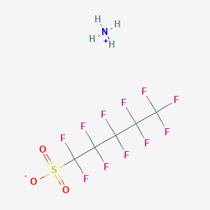 molecular formula C5HF11O3S.H3N<br>C5H4F11NO3S B12064359 Ammonium 1,1,2,2,3,3,4,4,5,5,5-undecafluoropentane-1-sulphonate CAS No. 68259-09-6