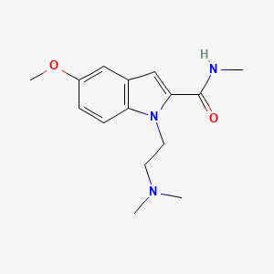 molecular formula C15H21N3O2 B1206437 1-[2-(二甲氨基)乙基]-5-甲氧基-N-甲基-2-吲哚甲酰胺 