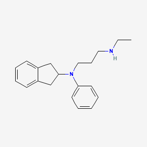 molecular formula C20H26N2 B1206451 1,3-Propanediamine, N-(2,3-dihydro-1H-inden-2-yl)-N'-ethyl-N-phenyl- CAS No. 52710-91-5
