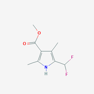 molecular formula C9H11F2NO2 B12064521 1H-Pyrrole-3-carboxylic acid, 5-(difluoromethyl)-2,4-dimethyl-, methyl ester CAS No. 2149601-23-8