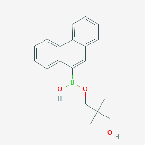 molecular formula C19H21BO3 B12064563 3-Hydroxy-2,2-dimethylpropyl hydrogen phenanthren-9-ylboronate 