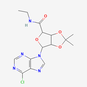 4-(6-chloropurin-9-yl)-N-ethyl-2,2-dimethyl-3a,4,6,6a-tetrahydrofuro[3,4-d][1,3]dioxole-6-carboxamide