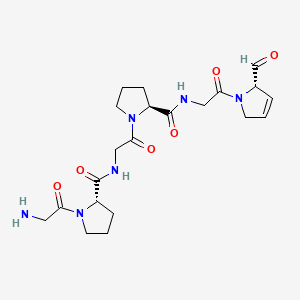 molecular formula C21H30N6O6 B1206459 环（三（脯氨酰甘氨酰）） CAS No. 37783-51-0