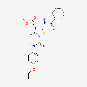 Methyl 2-(cyclohexanecarboxamido)-5-((4-ethoxyphenyl)carbamoyl)-4-methylthiophene-3-carboxylate