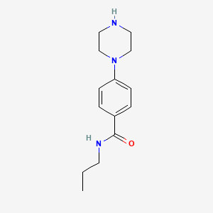 molecular formula C14H21N3O B12064730 4-Piperazin-1-yl-N-propyl-benzamide 