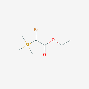 Acetic acid, bromo(trimethylsilyl)-, ethyl ester