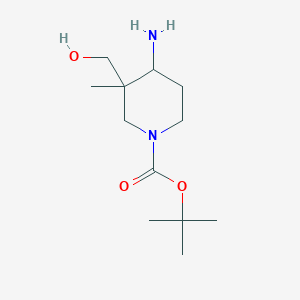 molecular formula C12H24N2O3 B12064748 (+/-)-N-t-BOC-(4R*)-Amino-(3R*)-(hydroxymethyl)-3-methylpiperidine 