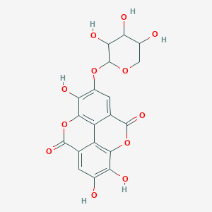 6,7,14-Trihydroxy-13-(3,4,5-trihydroxyoxan-2-yl)oxy-2,9-dioxatetracyclo[6.6.2.04,16.011,15]hexadeca-1(15),4,6,8(16),11,13-hexaene-3,10-dione