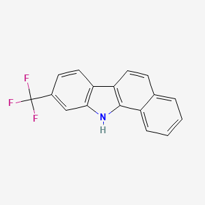 molecular formula C17H10F3N B12064785 9-(Trifluoromethyl)-11H-benzo[a]carbazole 