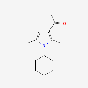 molecular formula C14H21NO B12064814 1-(1-Cyclohexyl-2,5-dimethyl-1H-pyrrol-3-yl)-ethanone 